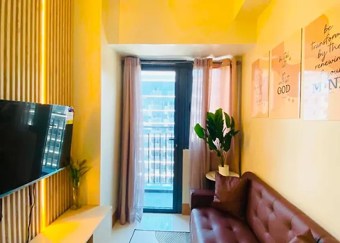 1bedroom Fully Furnished With Balcony At Shore 3 Tower4 Apartamento *